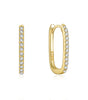 Hoop Earrings with Cubic Zirconia and Rhodium Finished – Diana