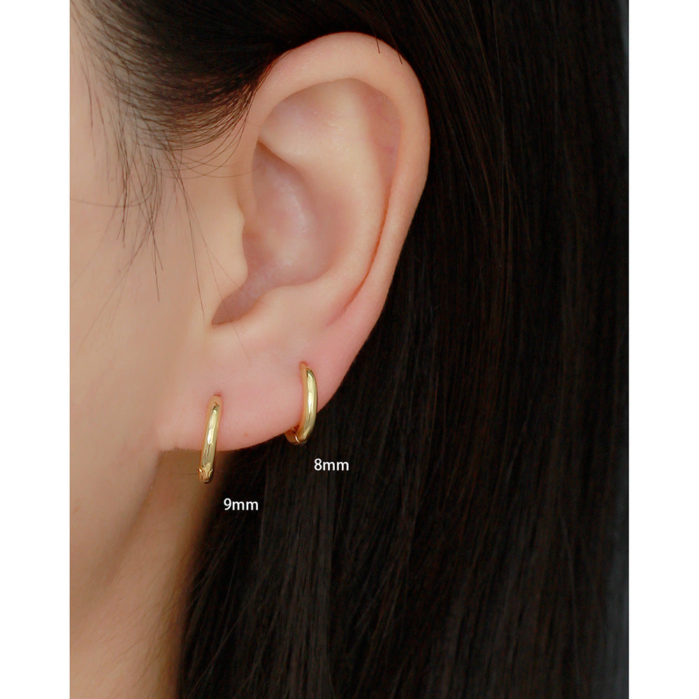 Hoop Huggie Earrings in Multiple Sizes – Mabel