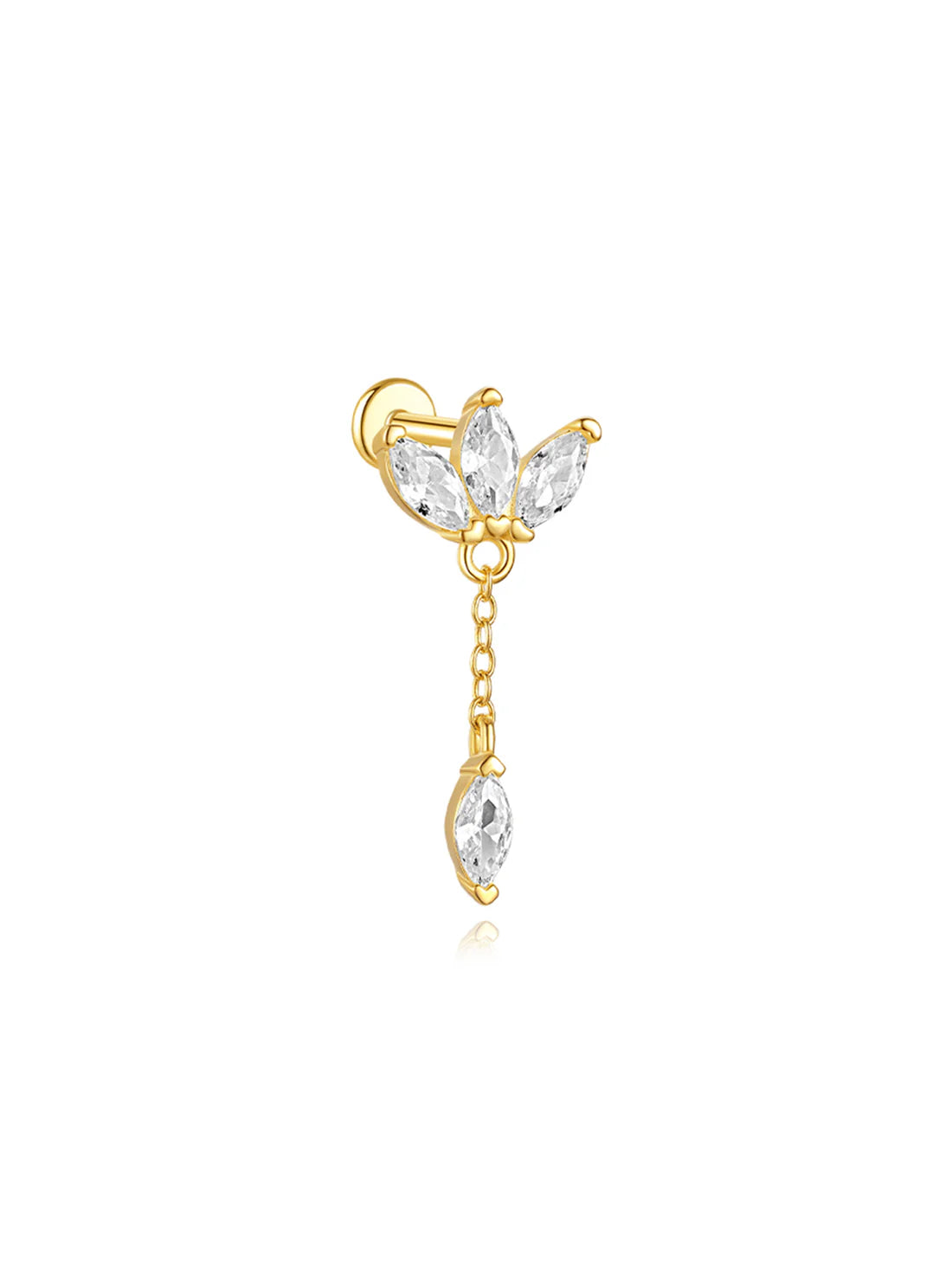 Elegant Stud Earrings with Cubic Zirconia – Janet
