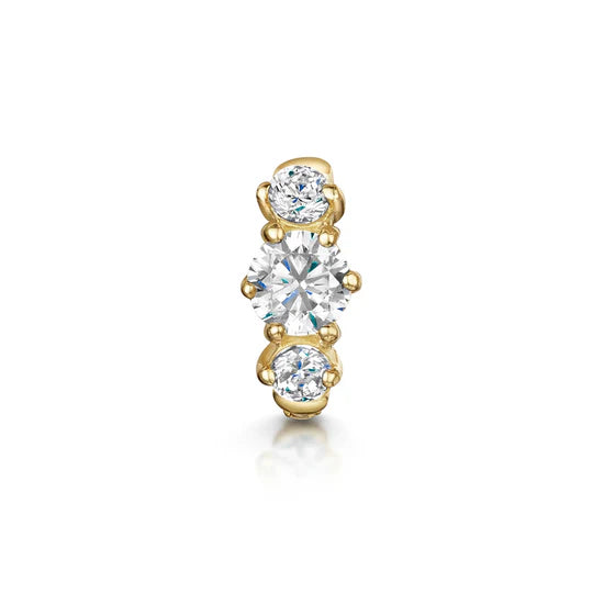 Huggie Hoop Earring with Cubic Zirconia – Rebecka