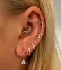 Huggie Hoop Earring with Cubic Zirconia – Rebecka