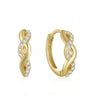 Huggie Hoop Earrings with Zirconia Crystals – Priscilla