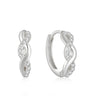 Huggie Hoop Earrings with Zirconia Crystals – Priscilla