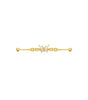 Industrial Barbell Piercing with Cubic Zirconia – Lucy