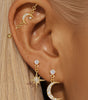 Industrial Barbell Piercing with Cubic Zirconia – Lucy