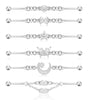 Industrial Barbell Piercing with Cubic Zirconia – Lucy
