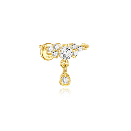 Marquise Stud Earrings with Cubic Zirconia – Harlow