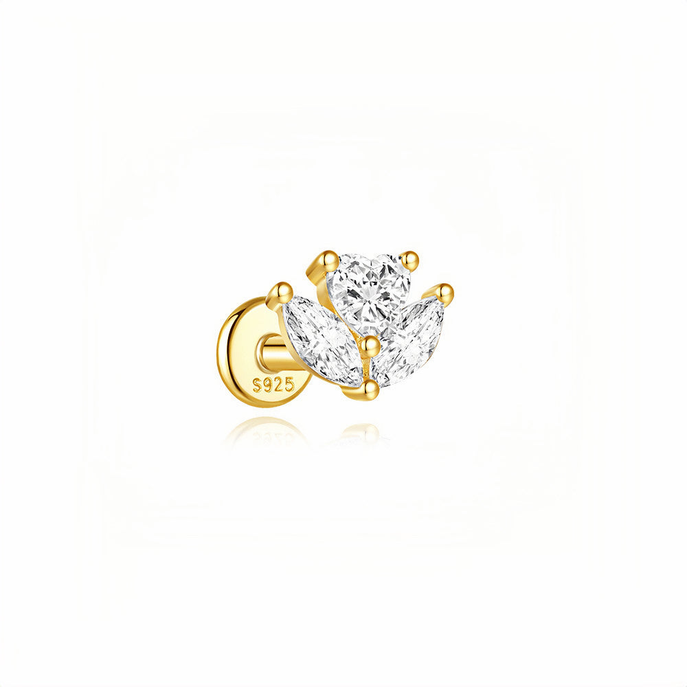 Marquise Stud Earrings with Cubic Zirconia – Harlow