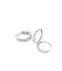 Elegant Opal Hoop Earrings with  Rhodium Finished – Eleanor