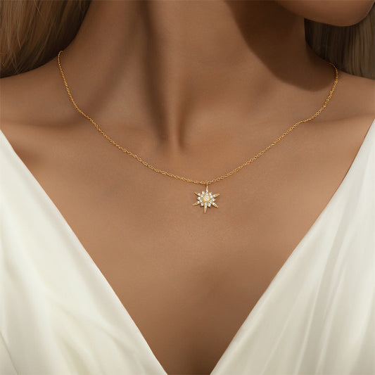 Opal Sunflower Gold Necklace  – Christabell