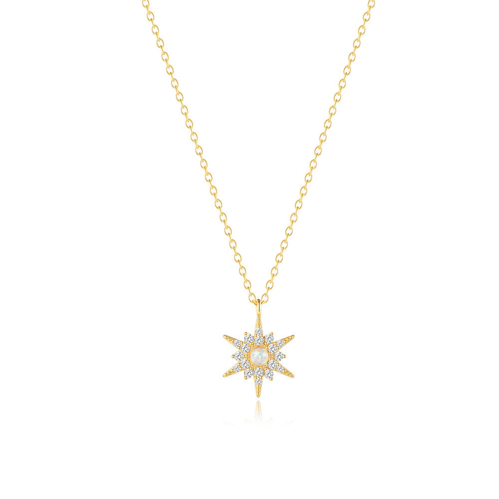 Opal Sunflower Gold Necklace  – Christabell