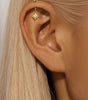 Snowflake Vertical Thread Piercing with Cubic Zirconia - Mathaye
