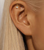 Snowflake Vertical Thread Piercing with Cubic Zirconia - Mathaye
