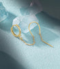 Threader Hoop Earrings with Ultra Shine Cubic Zirconia – Grisselle