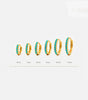 Turquoise Hoop Huggies Earrings with Dainty Design – Sleford