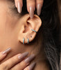Turquoise Hoop Huggies Earrings with Dainty Design – Sleford