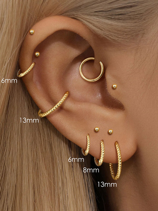 Twist Hoop Earrings Available in Multiple Sizes – Hannah