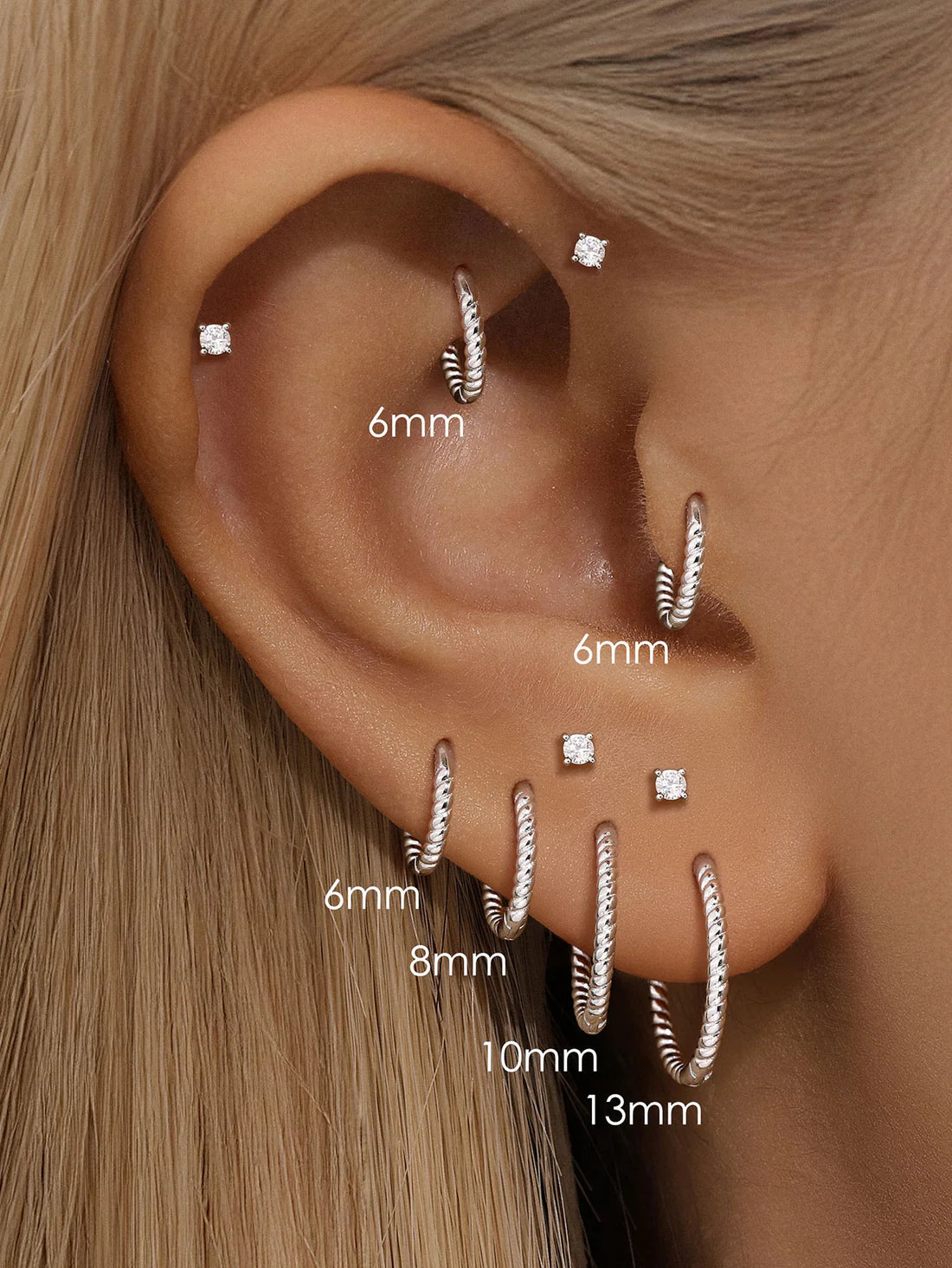 Twist Hoop Earrings Available in Multiple Sizes – Hannah