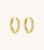 Twist Hoop Earrings with Cubic Zirconia – Bowcer