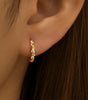 Twist Hoop Earrings with Cubic Zirconia – Bowcer