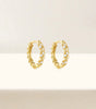 Twist Hoop Earrings with Cubic Zirconia – Bowcer