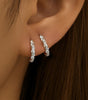 Twist Hoop Earrings with Cubic Zirconia – Bowcer