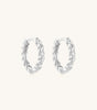 Twist Hoop Earrings with Cubic Zirconia – Bowcer