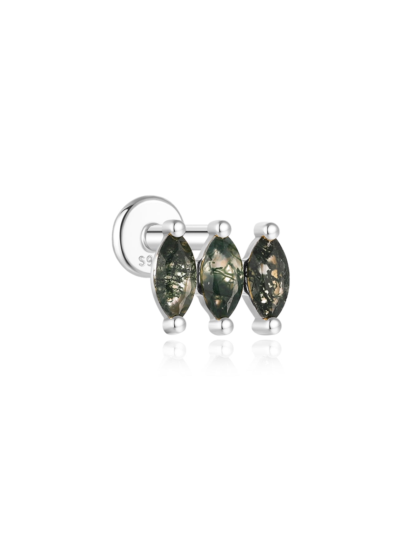 Water Grass Agate Ear Piercing Stud – Darcey