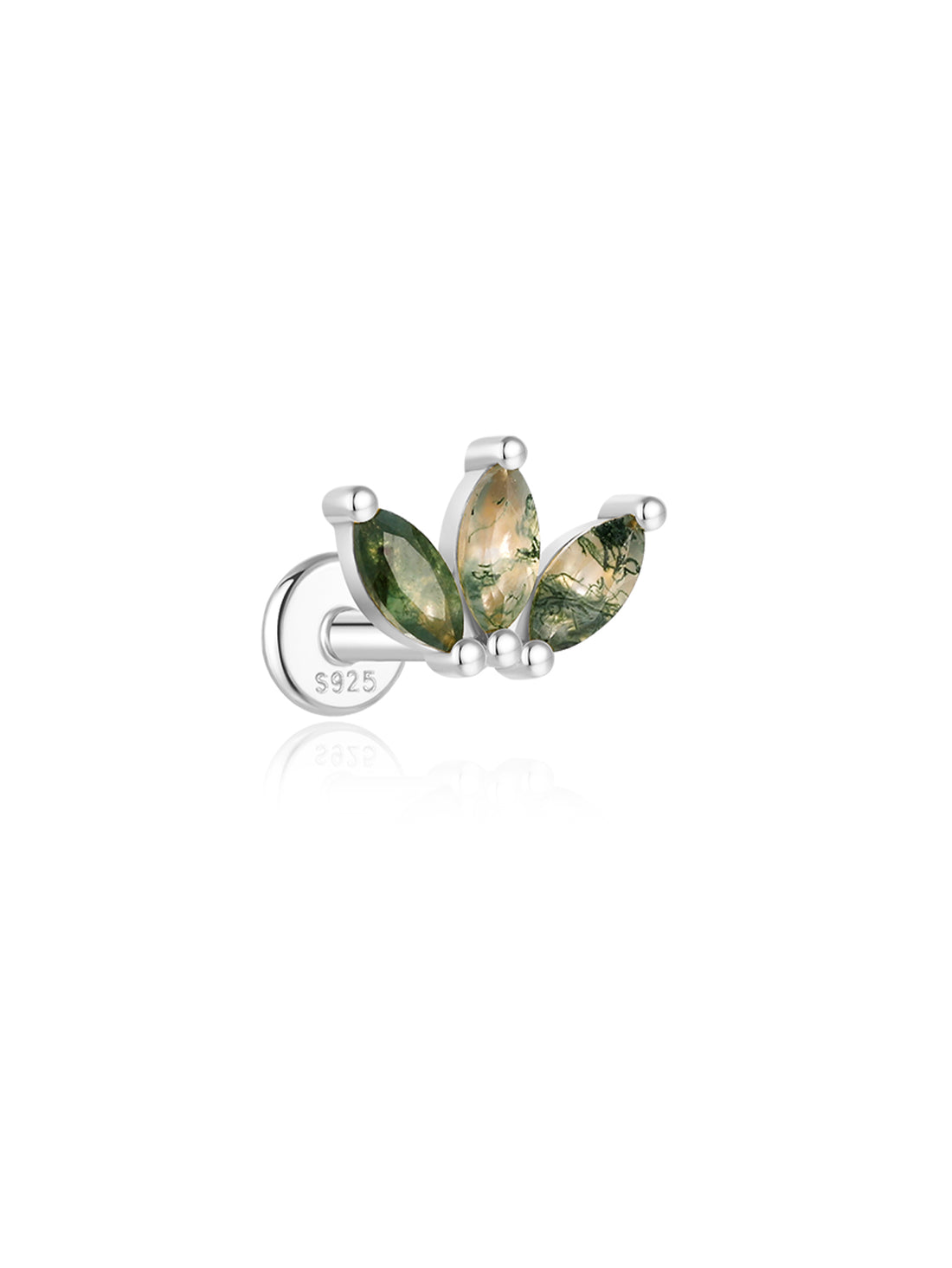 Water Grass Agate Ear Piercing Stud – Darcey