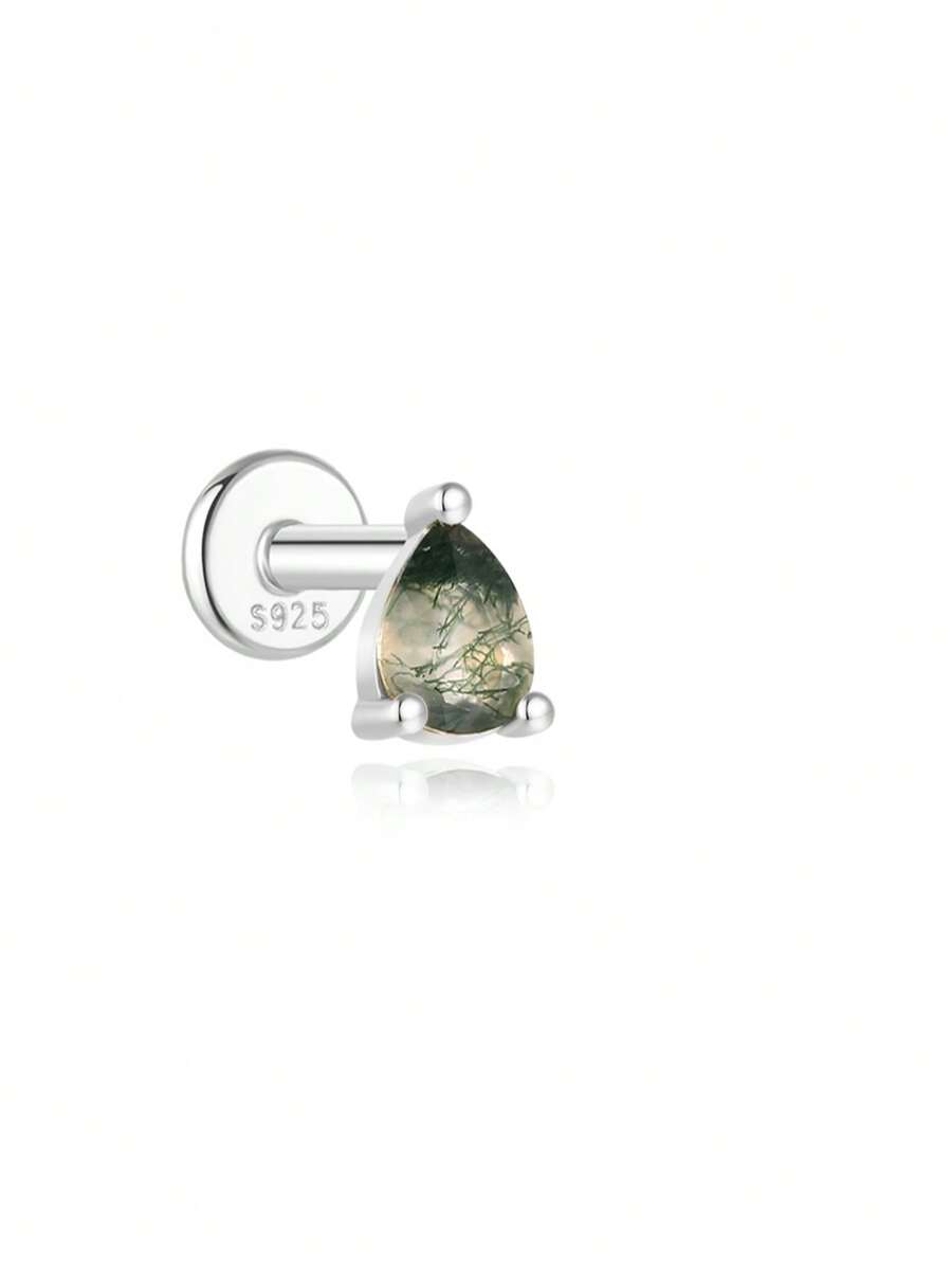 Water Grass Agate Ear Piercing Stud – Darcey
