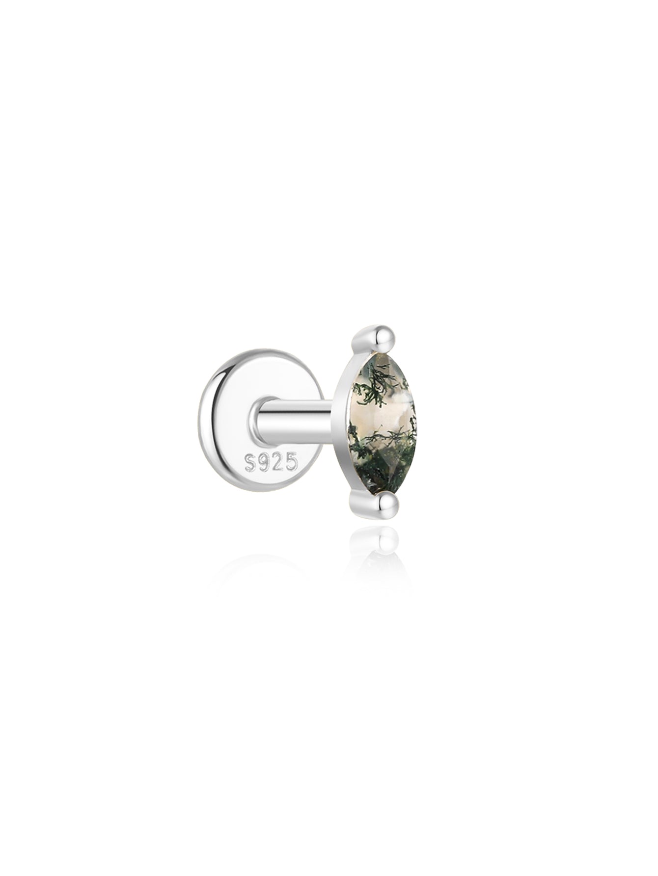 Water Grass Agate Ear Piercing Stud – Darcey