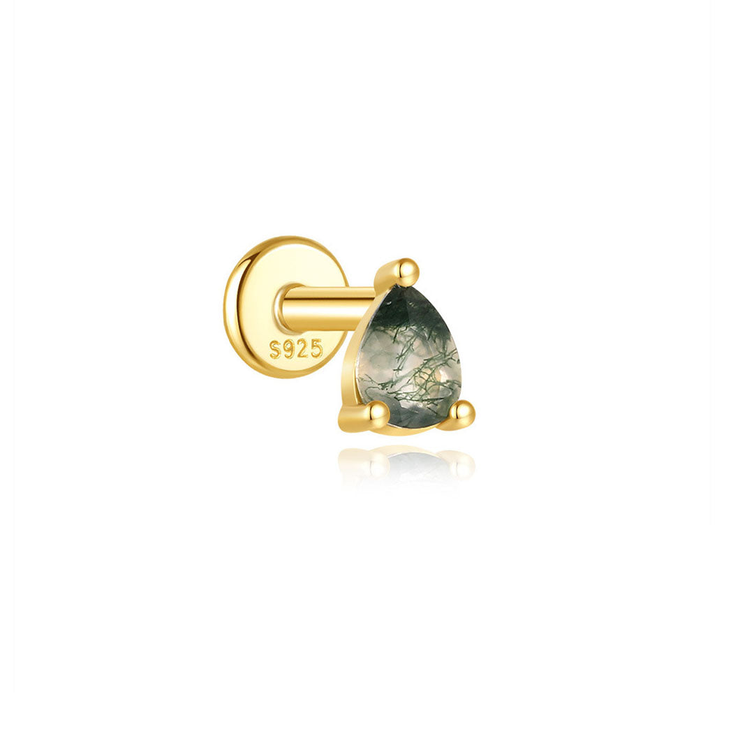 Water Grass Agate Ear Piercing Stud – Darcey