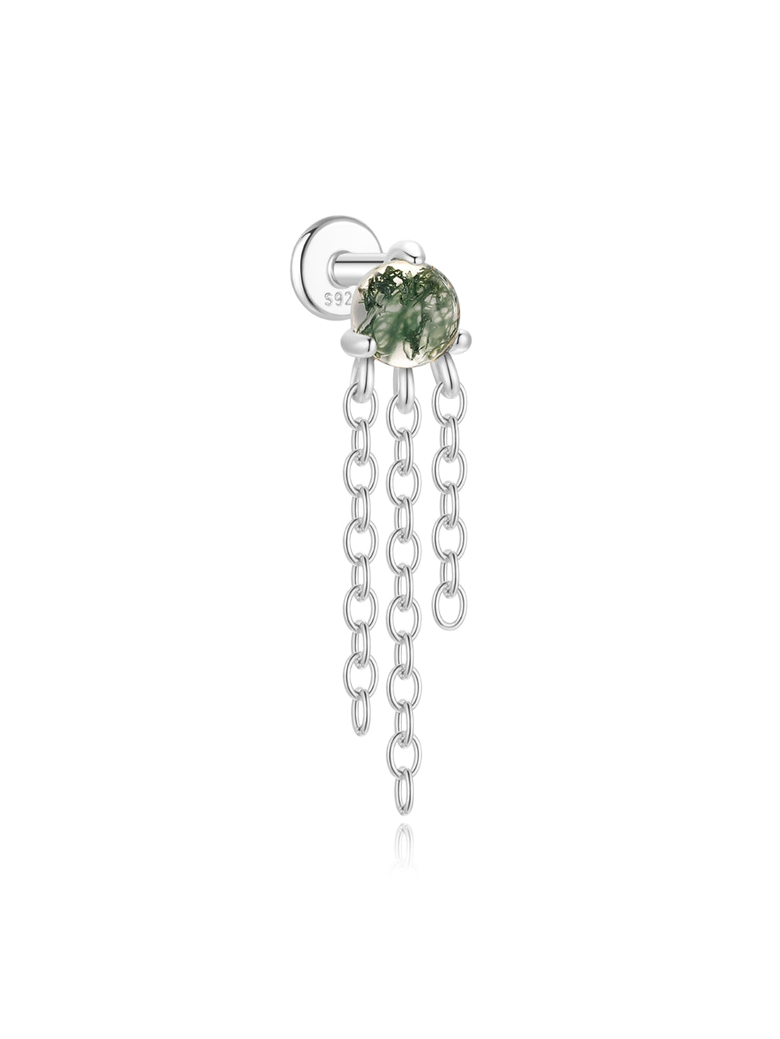 Water Grass Agate Ear Piercing Stud – Darcey