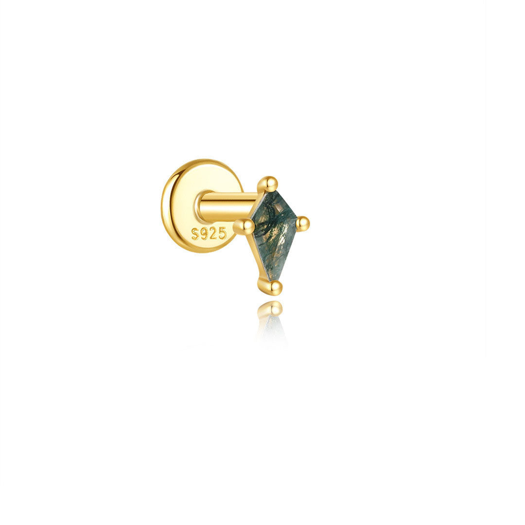 Water Grass Agate Ear Piercing Stud – Darcey
