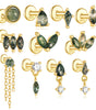 Water Grass Agate Ear Piercing Stud – Darcey