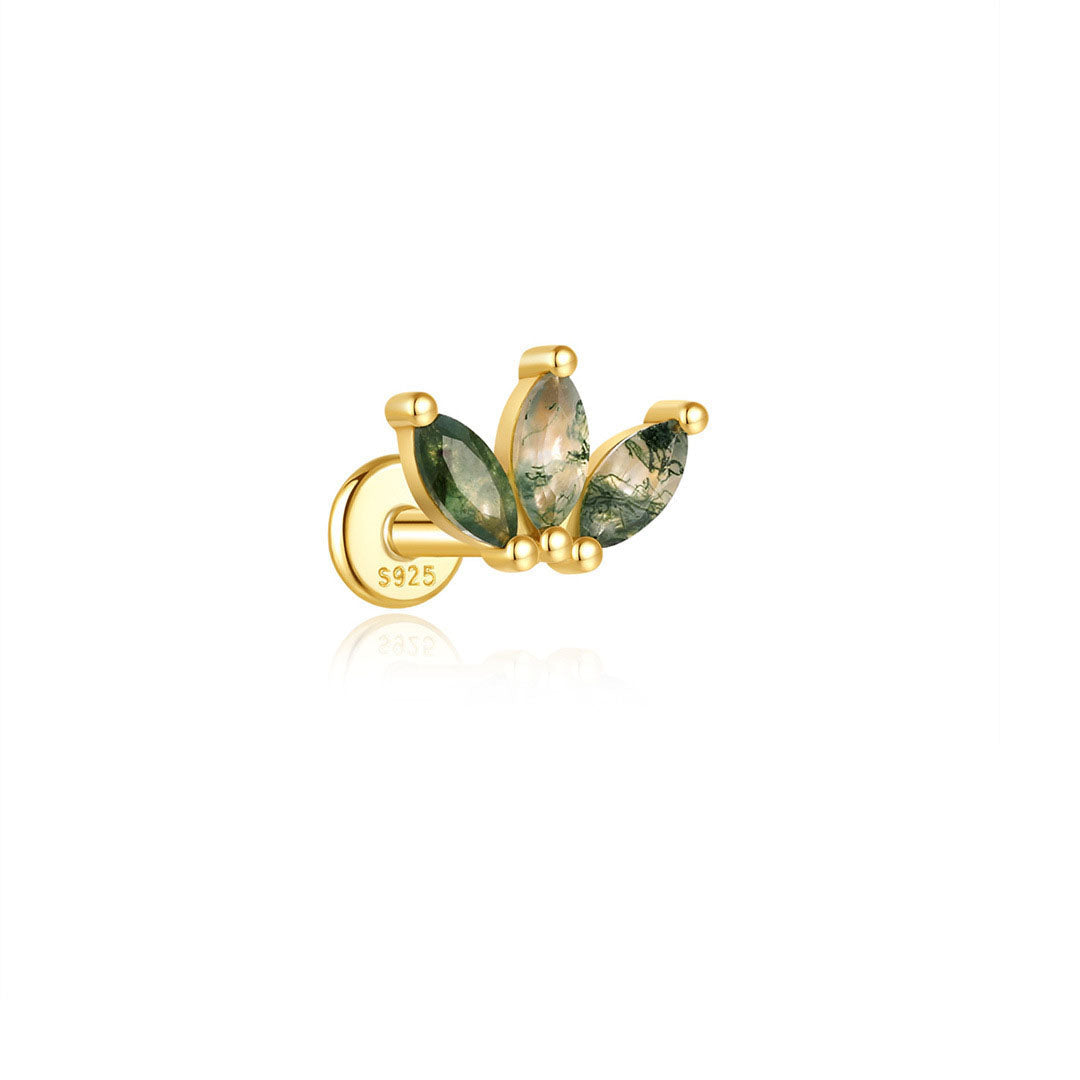 Water Grass Agate Ear Piercing Stud – Darcey