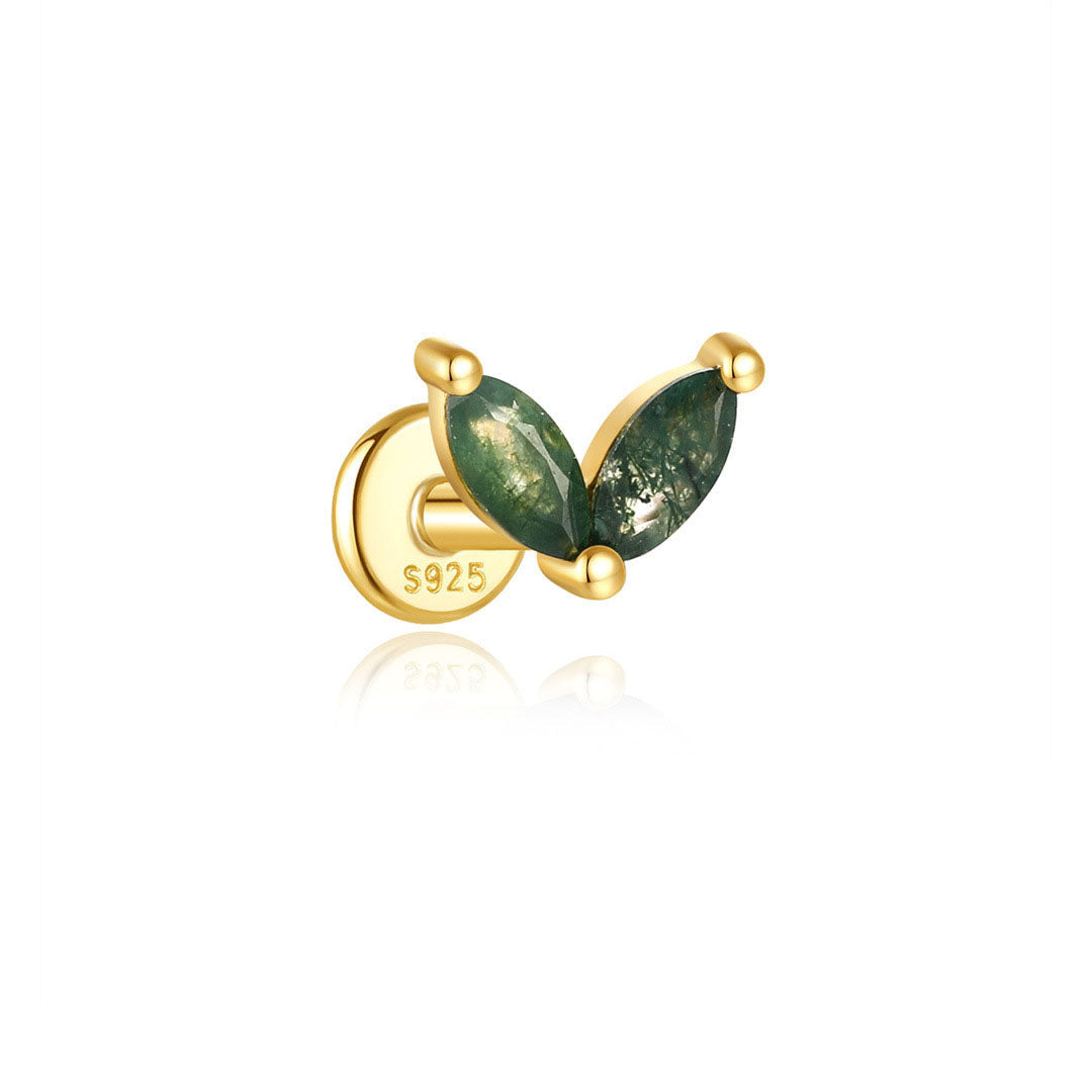 Water Grass Agate Ear Piercing Stud – Darcey