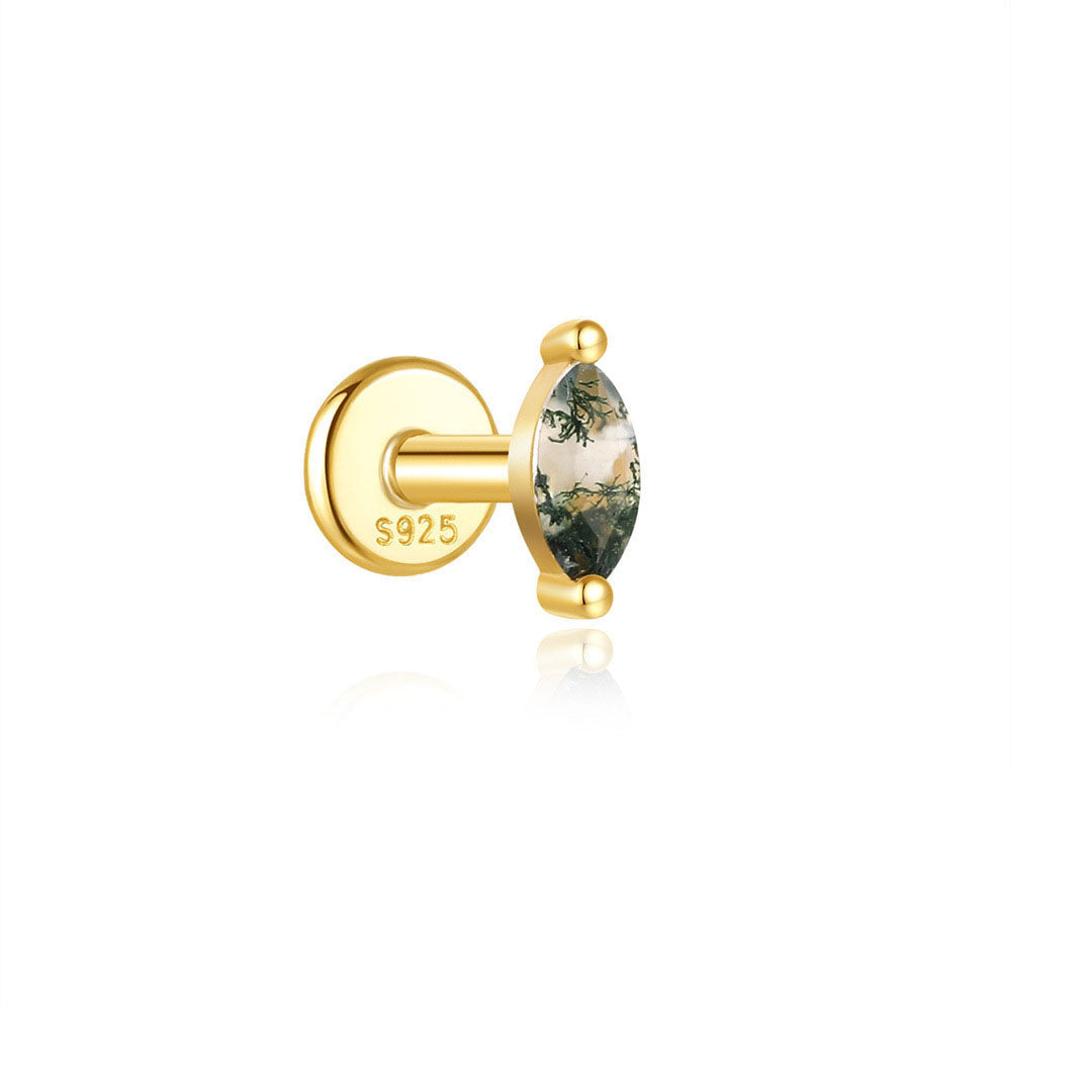 Water Grass Agate Ear Piercing Stud – Darcey