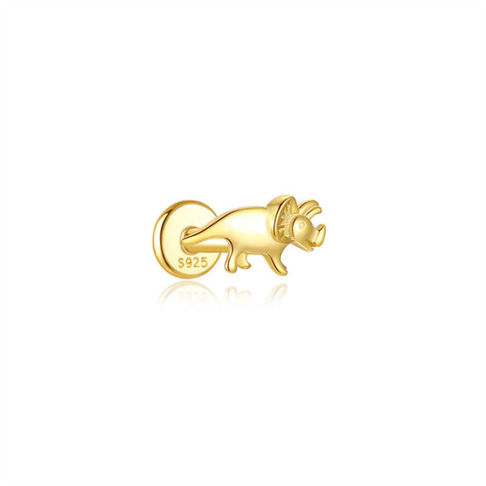 Waterproof Animal Design Ear Piercing Stud with Cubic Zirconia - Karina