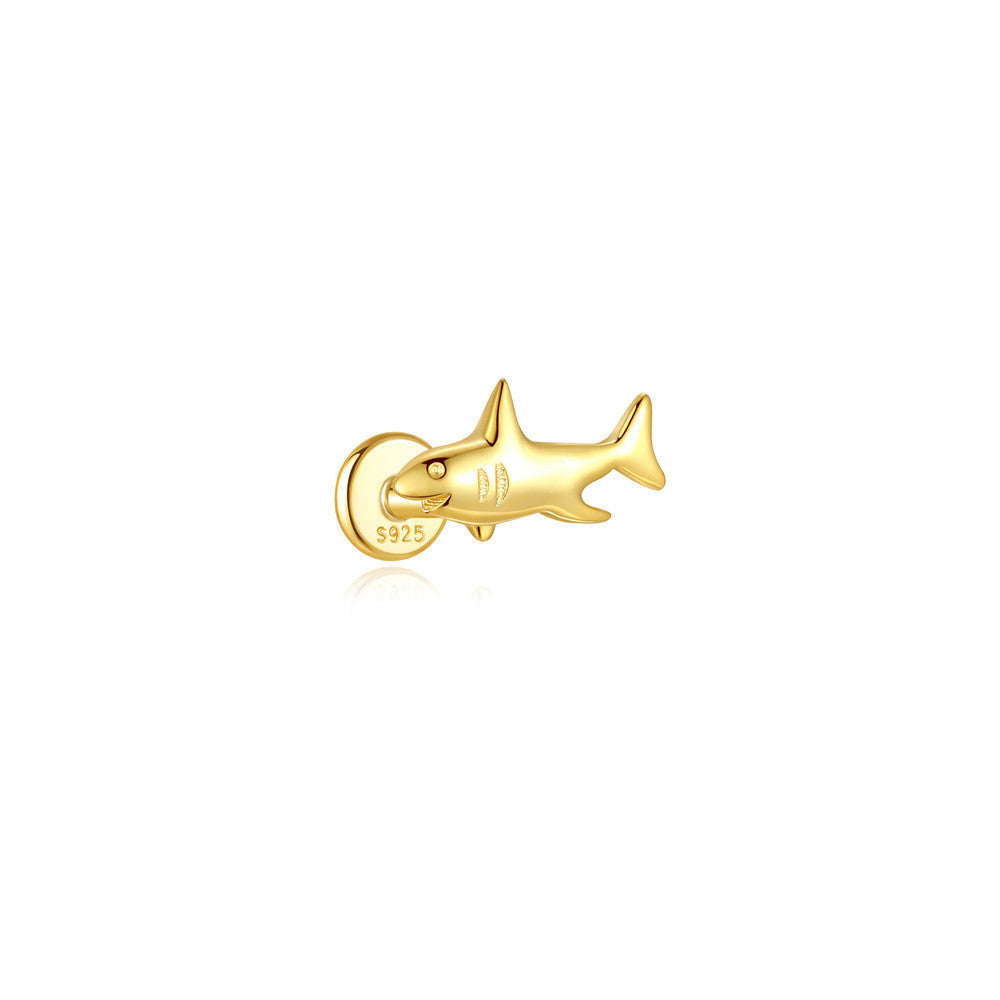 Waterproof Animal Design Ear Piercing Stud with Cubic Zirconia - Karina