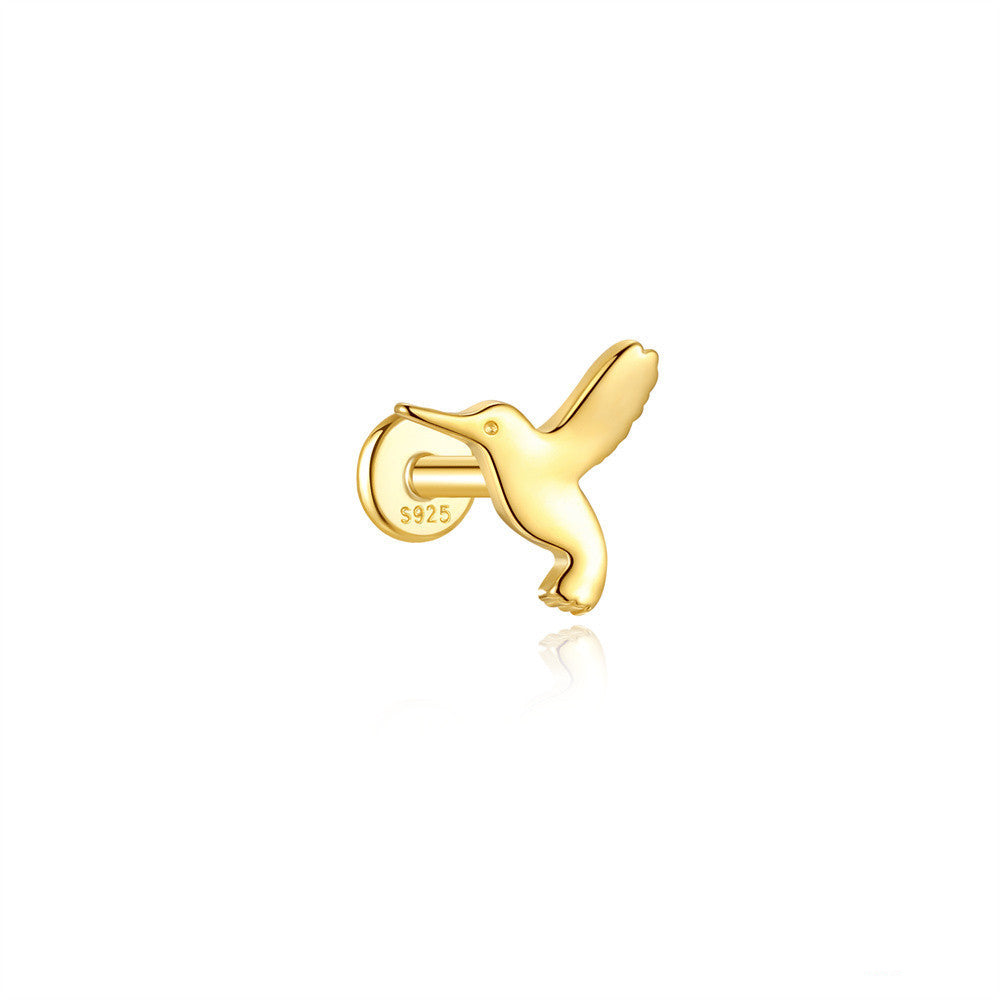 Waterproof Animal Design Ear Piercing Stud with Cubic Zirconia - Karina