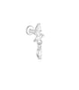 Waterproof Flower and Star Moon Stud Earrings with Cubic Zirconia - Zephora