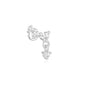 Waterproof Flower and Star Moon Stud Earrings with Cubic Zirconia - Zephora