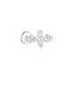 Waterproof Flower and Star Moon Stud Earrings with Cubic Zirconia - Zephora