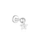 Waterproof Flower and Star Moon Stud Earrings with Cubic Zirconia - Zephora