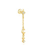 Waterproof Flower and Star Moon Stud Earrings with Cubic Zirconia - Zephora