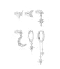 Celestial Moon and Star Jewelry Set with Cubic Zirconia -  Cicely