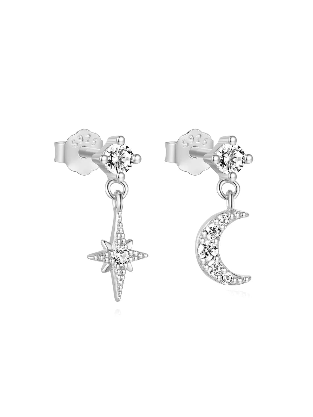 Celestial Moon and Star Jewelry Set with Cubic Zirconia -  Cicely