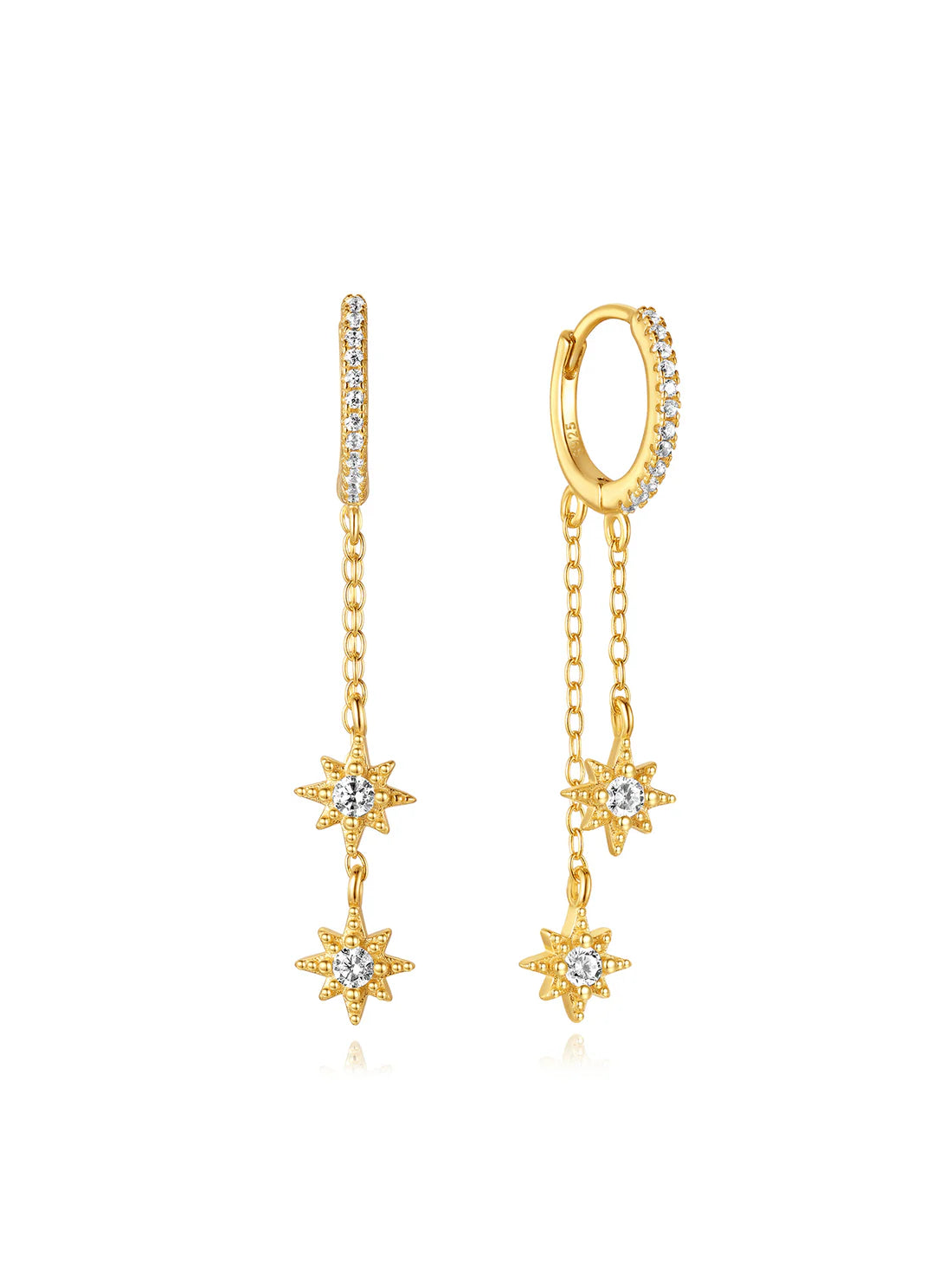 Celestial Moon and Star Jewelry Set with Cubic Zirconia -  Cicely