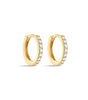 Classic Waterproof Pave Hoop Huggie Earrings with Cubic Zirconia – Margerye